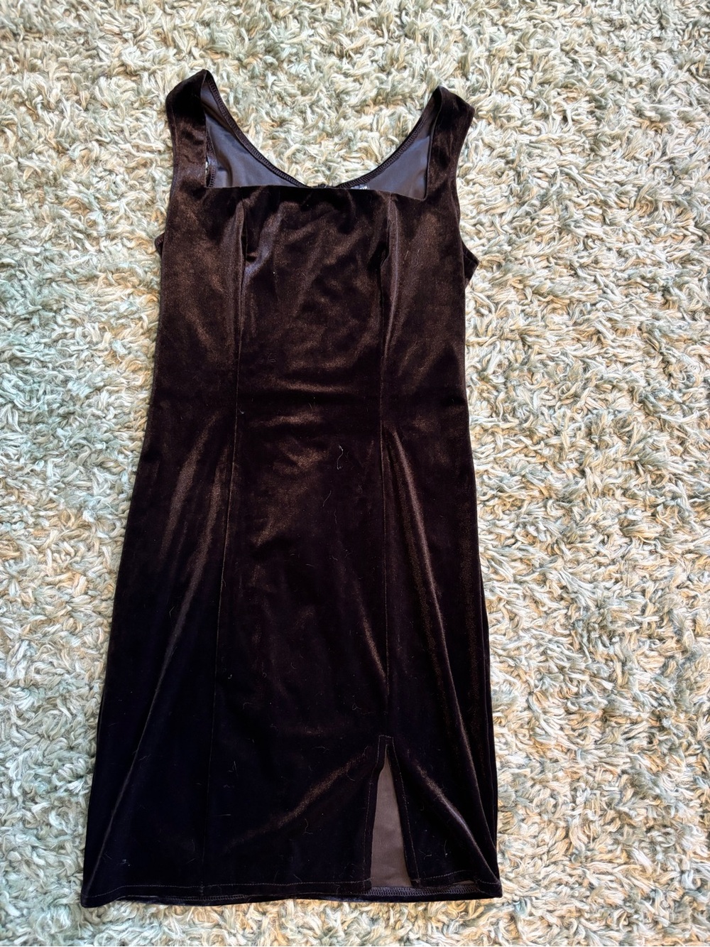🖤Black Velvet Tank Midi Dress with Slit